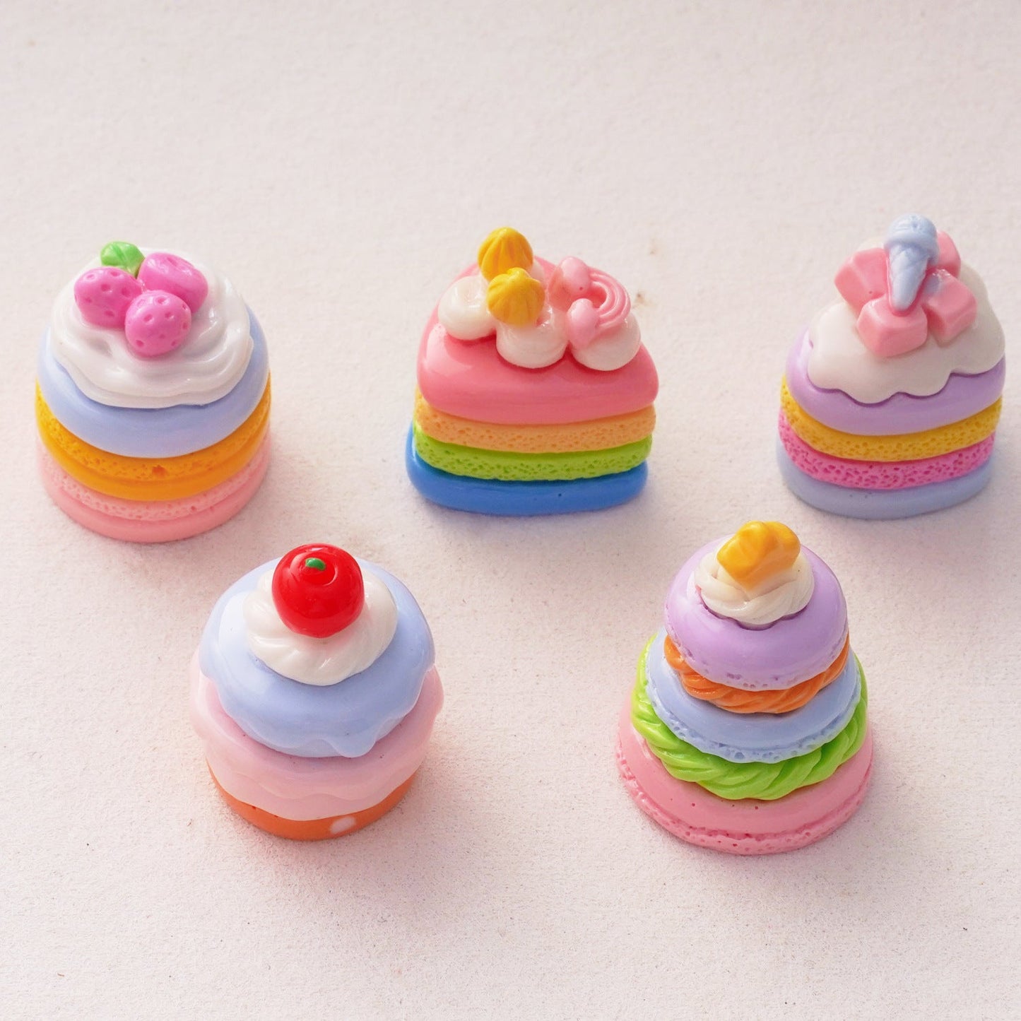 10 PCS Cartoon Resin Charms for DIY Crafts