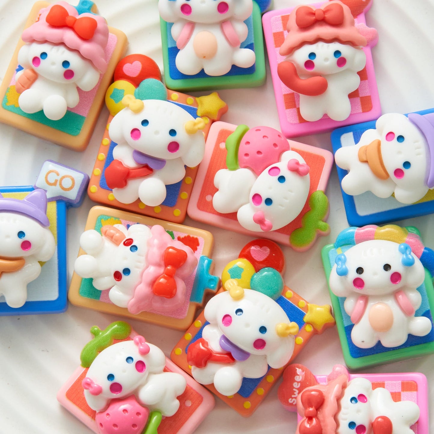 10 PCS Cartoon Resin Charms