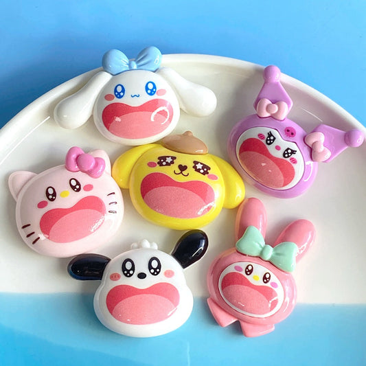 10 PCS Large Cartoon Resin Charms