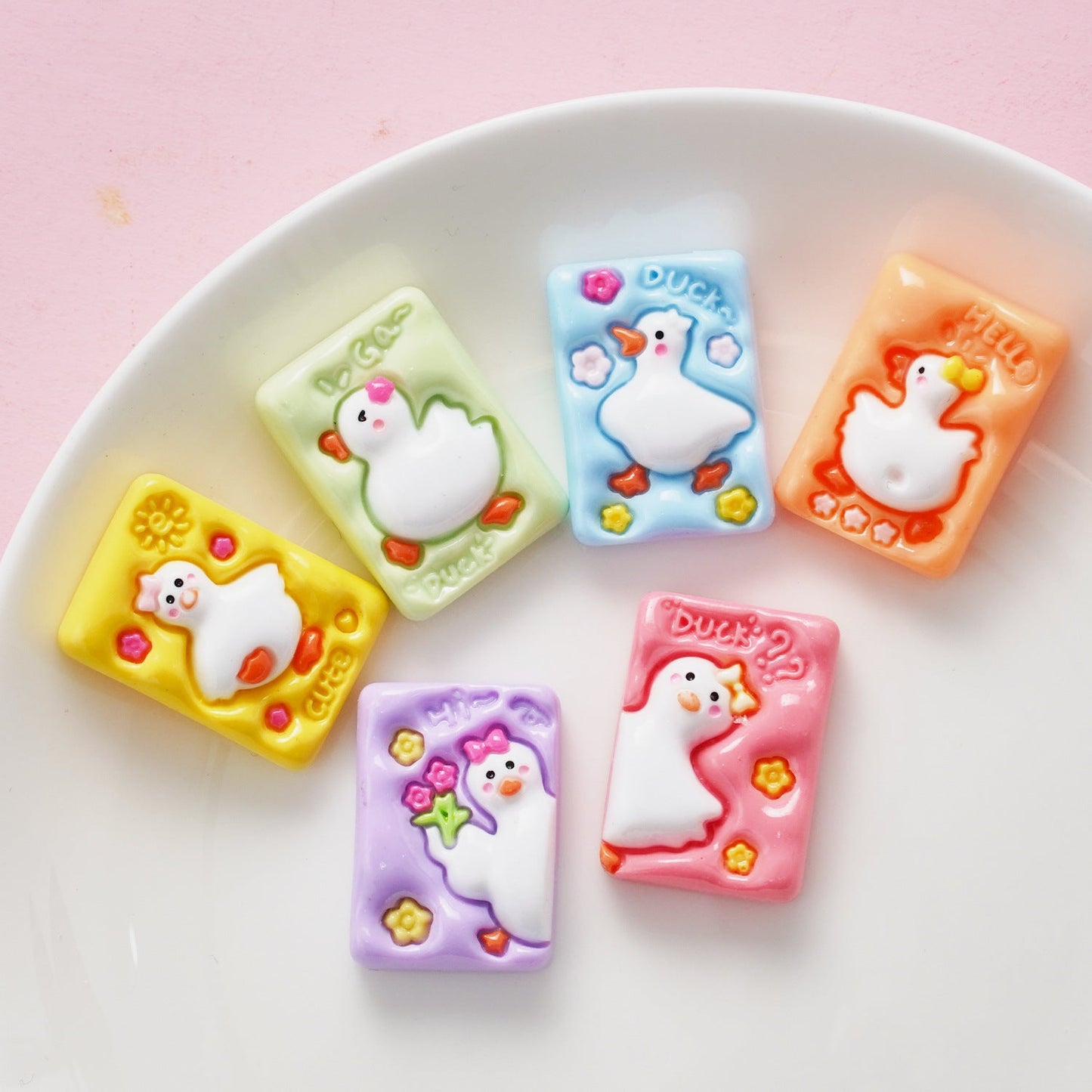 10 PCS Cartoon Resin Charms for DIY Crafts