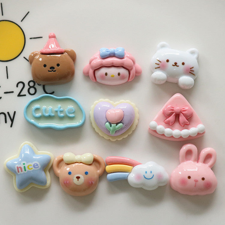 10 PCS Kawaii Miniatures|Resin Charms for DIY Crafts