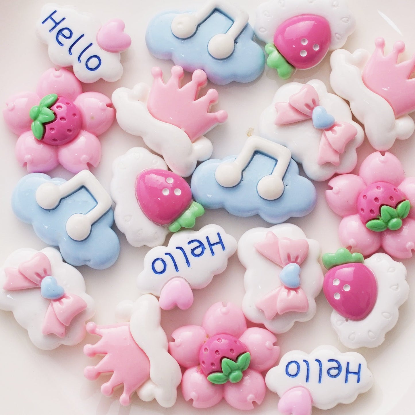 10 PCS Cartoon Resin Charms for DIY Crafts