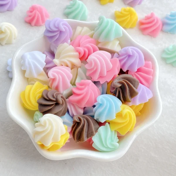 20Pcs New Cute Resin Cartoon Ice Cream Series Flat Back Scrapbooking DIY Jewelry Craft Decoration Accessories