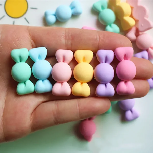 10PCS 28x12mm Candy Series Resin Flat Back Cabochons For Hairpin Scrapbooking DIY Jewelry Craft Decoration Accessories