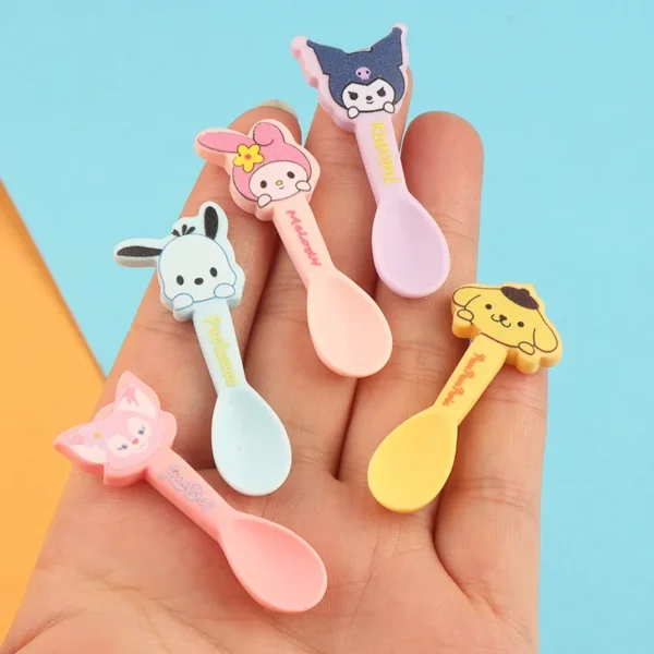 New Cute Macaroon Cartoon 3D Animal Spoon Scrapbook Supplies Miniature Resin Flatback Craft Decoden Planar Embellishment DIY