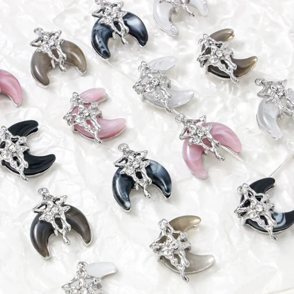 y2k cool niche fairy moon diamond pendant diy bracelet necklace earrings handmade materials accessories pendant