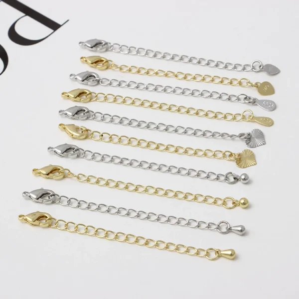18K gold-filled color-protected tail chain extension chain homemade bracelet necklace diy handmade jewelry accessories handmade jewelry materials