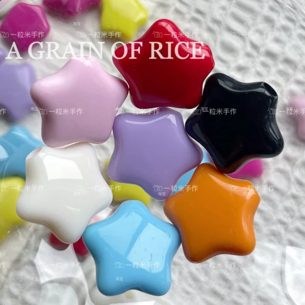 [Balloon Five-Pointed Star] Macaron Big Five-Pointed Star Acrylic Loose Beads Handmade DIY Beading Material