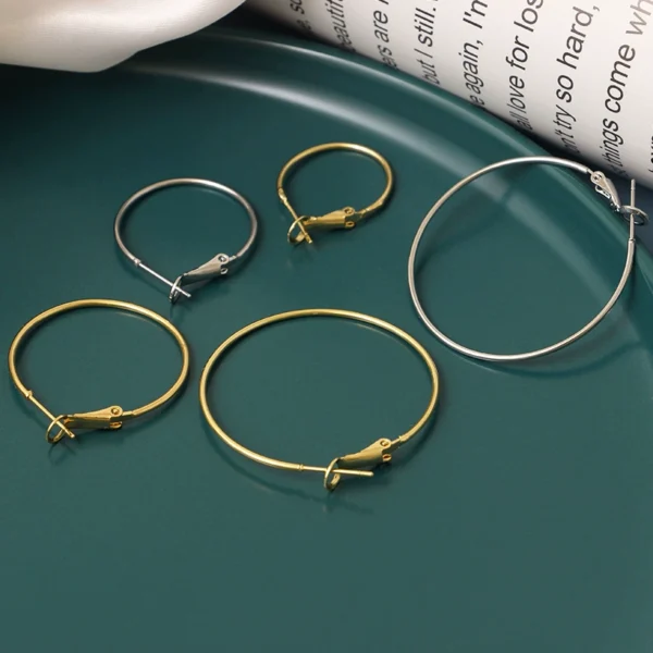 18K gold-filled color-protected earrings, earrings, earrings, hoop earrings, diy jewelry accessories, round minimalist earrings hoops