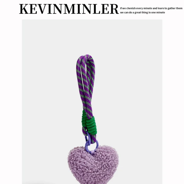 KEVINMINLER original cute curly heart pendant love car decoration bag pendant mobile phone keychain