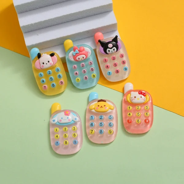 Large new luminous three-dimensional simulation mobile phone diy resin cream glue mobile phone case refrigerator sticker hair accessories material