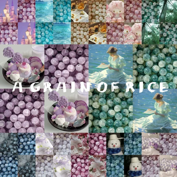 [Spring Letter] Glazed two-color gradient 10mm loose beads diy handmade beaded bracelet necklace jewelry accessories