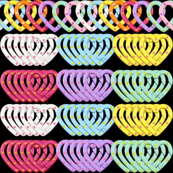 2~10pcs 25mm Heart-Shaped Alloy Lobster Clasp Key Ring Findings for DIY Jewelry Making Mountaineering Keychain Accessories