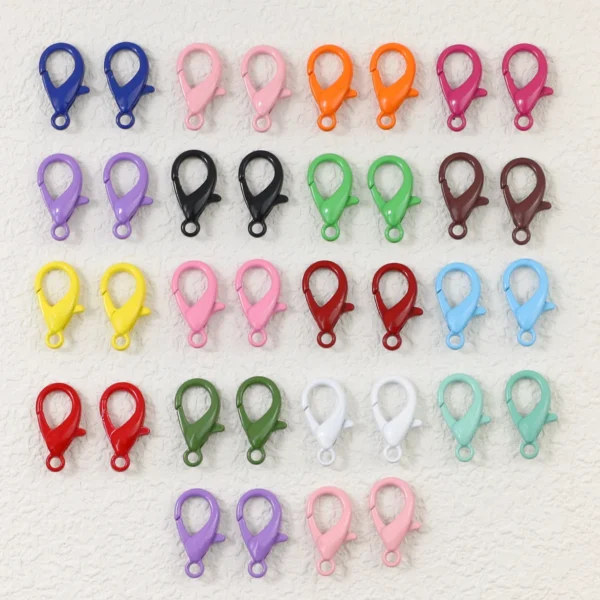 10pcs 12/14/16mm Lobster Clasps Hooks Key Chain Connector Baking Paint Fits Jewelry Necklace Bracelet Making DIY Accessories